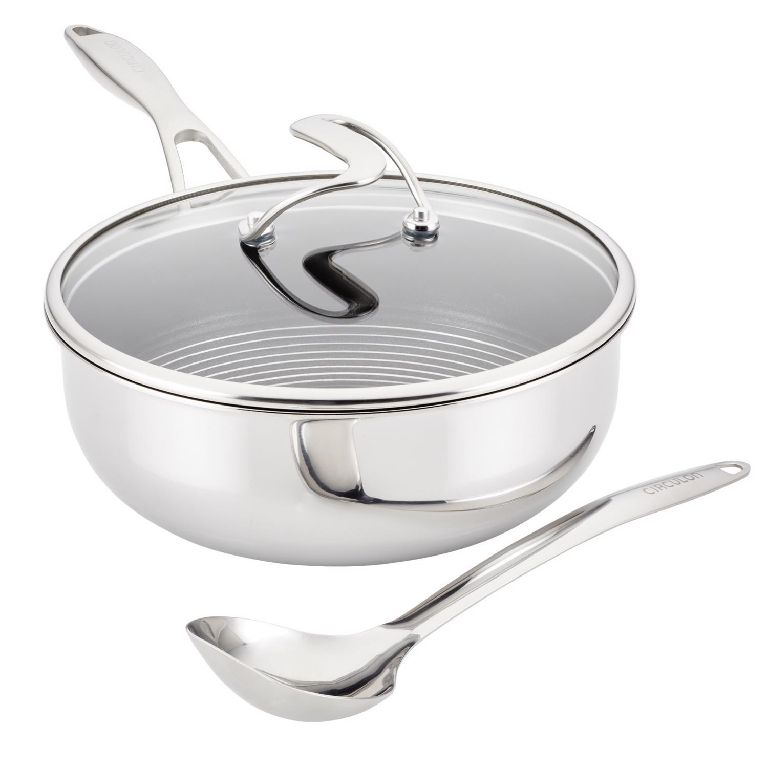 Circulon Stainless Steel Chef Pan 10.1 in. 3.5 qt Silver Sansujyuku sansujyuku.com