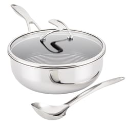 Circulon Stainless Steel Chef Pan 10.1 in. 3.5 qt Silver