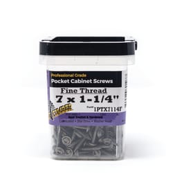 Big Timber No. 7 Sizes X 1-1/4 in. L Star Bronze Fine Pocket-Hole Screw 186 pk