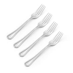Pfaltzgraff Silver Stainless Steel Flatware Dinner Fork Set 4 pk