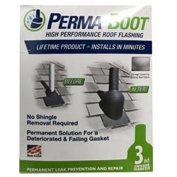 Perma-Boot 7-1/4 in. W X 8 in. L Plastic Roof Flashing Black