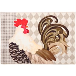 Olivia's Home 22 in. W X 32 in. L Multi-Color Royal Rooster Polyester Accent Rug