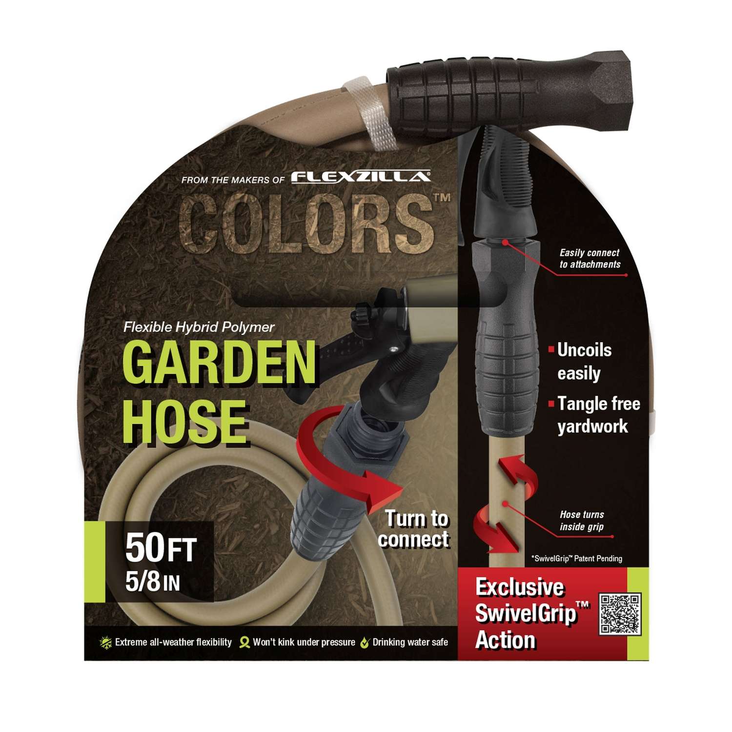 Legacy Colors 5/8 in. D X 50 ft. L Garden Hose Ace Hardware