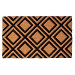 Entryways 30 in. W X 18 in. L Black/Natural Diamonds Coir Door Mat