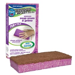 Grease Beast Medium Duty Scrubber Sponge For Bath and Tile 6 in. L 1 pk