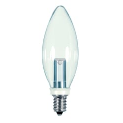 Satco BA9.5 E12 (Candelabra) LED Bulb Warm White 15 Watt Equivalence 1 pk
