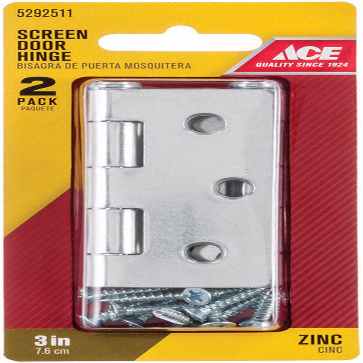 01-3850-150 Ace 3 in. L Zinc-Plated Screen/Storm Door Hinge 2  sku 01-3850-150