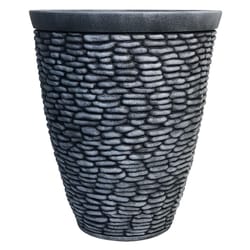 Misco 14.96 in. H Plastic Planter Black