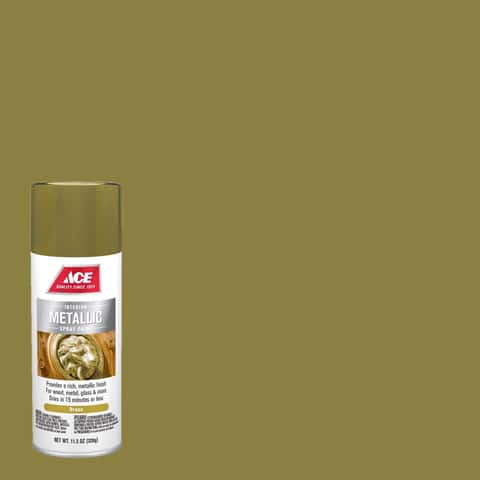 Ace Metallic Brass Spray Paint 11.5 oz - Ace Hardware