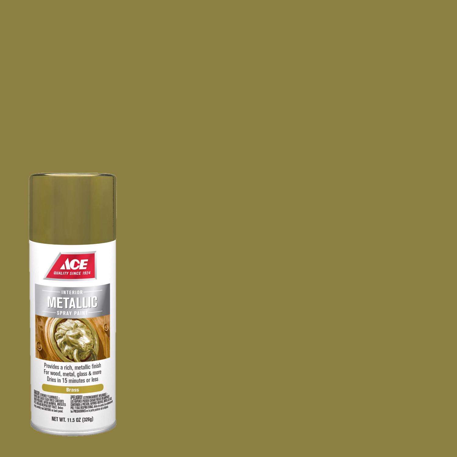 Ace Metallic Brass Spray Paint 11.5 oz Ace Hardware