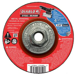 Diablo Steel Demon 4-1/2 in. D X 5/8-11 in. Steel Metal Grinding Disc 1 pc