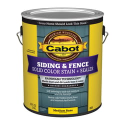 Cabot Siding & Fence Solid Tintable Medium Base Stain and Sealer 1 gal