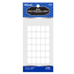 Bazic Products 1/2 in. H X 3/4 in. W Rectangle White Multipurpose Label 510 pk