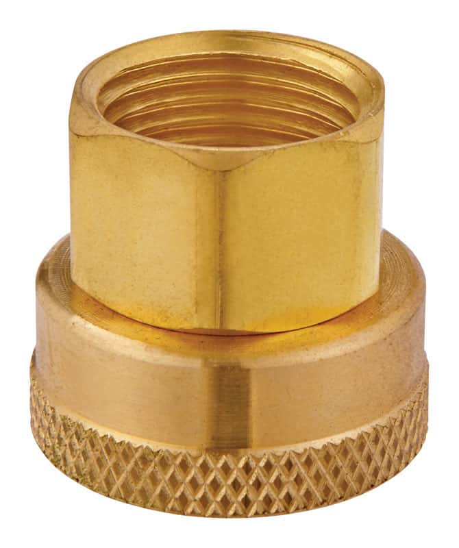 Ace 3/4 in. FHT x 1/2 in. Female in. Brass Threaded Female Hose Adapter -  Ace Hardware