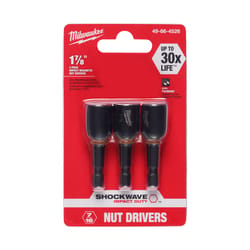 Milwaukee Shockwave 7/16 inch drive in. X 1-7/8 in. L Heat-Treated Steel Nut Driver Set 3 pc
