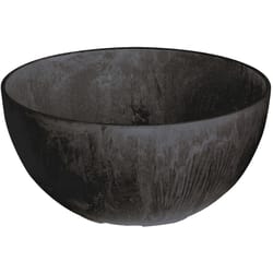 Novelty Artstone 5.9 in. H X 12.2 in. W X 12.2 in. D X 12.2 in. D Resin Napa Bowl Planter Black