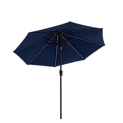 Living Accents Premium 9 ft. Tiltable Navy Patio Umbrella