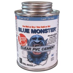 Blue Monster Clear All Weather Cement For PVC 8 oz