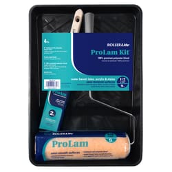 RollerLite ProLam Lambswool Polyester 9 in. W X 1/2 in. Cage Paint Brush/Roller Cover Kit 4 pk