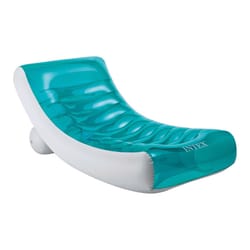 Intex Rockin Blue/White Vinyl Inflatable Lounge Pool Float