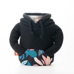 Puffin Drinkwear The Hoodie Black Cotton Bottle Holder