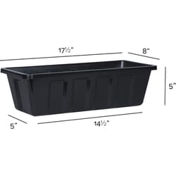 Novelty Poly Pro 5 in. H X 18 in. W X 8 in. D PP Plastic Poly Pro Flower Box Black