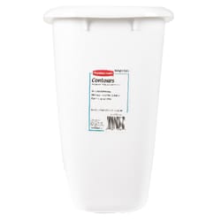 Rubbermaid Contours 3.5 gal White Plastic Vanity Wastebasket