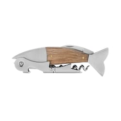 Foster & Rye Fish Stainless Steel/Wood Corkscrew