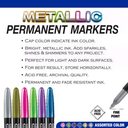 Bazic Products Assorted Fine Tip Metallic Marker 6 pk