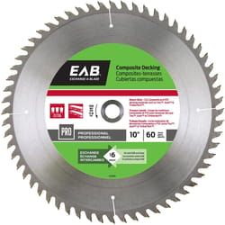 Exchange-A-Blade 10 in. D X 5/8 in. Carbide Finishing Saw Blade 60 teeth 1 pk