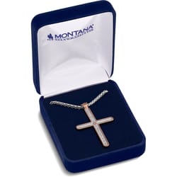 Montana Silversmiths Men's Forever Faithful Cross Rose Gold Necklace