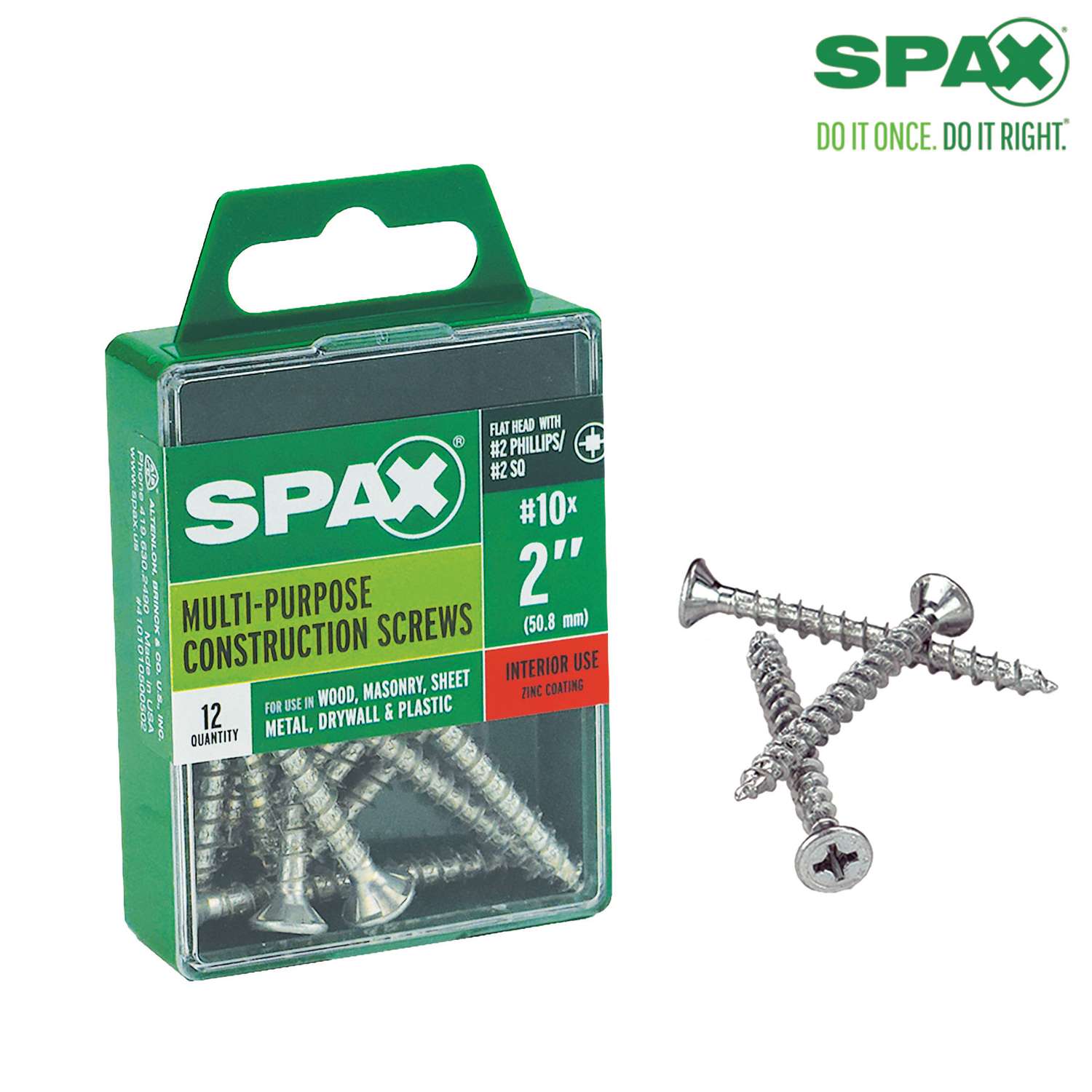 SPAX MultiMaterial No. 10 Label X 2 in. L Unidrive Flat Head Construction Screws 12 pk Ace