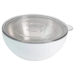 Served 20 oz White Stainless Steel Vacuum-Insulated Bowl 6 in. D 1 pk