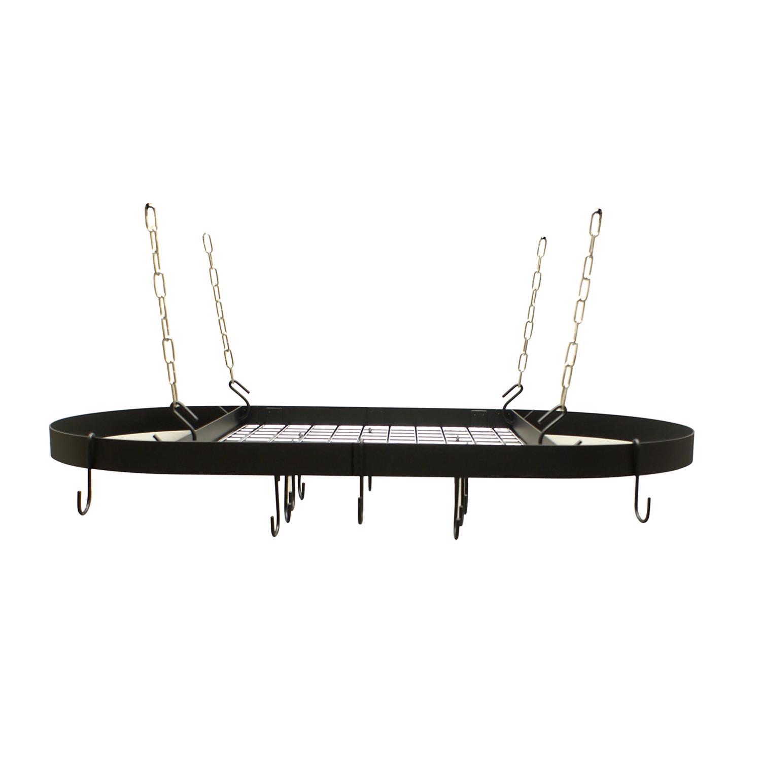 Range Kleen Black Steel Hanging Pot Rack 40 lb Sansujyuku sansujyuku.com