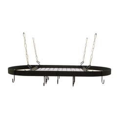 Range Kleen Black Steel Hanging Pot Rack 40 lb