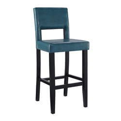 Linon Home Decor Blue Polyurethane Barstool 30 in.