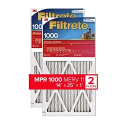 Filtrete 14 in. W X 25 in. H X 1 in. D 1000 MPR Pleated Air Filter 2 pk