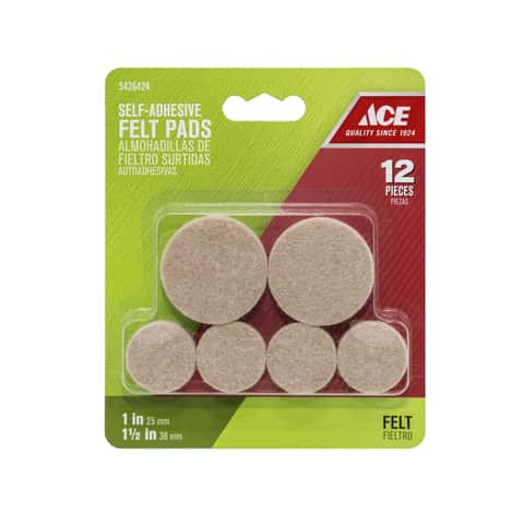 Ace Felt Self Adhesive Protective Pad Brown Round 1 in. W 48 pk - Ace  Hardware