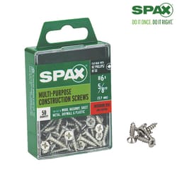 SPAX Multi-Material No. 6 Label X 5/8 in. L Unidrive Flat Head Serrated Construction Screws