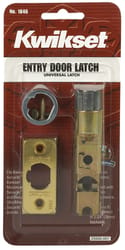 Kwikset Bright Brass Gold Steel Entry Latch 1 pk