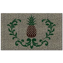 Americo Home Front Runner 18 in. W X 30 in. L Multi-Color Pineapple Vinyl Door Mat