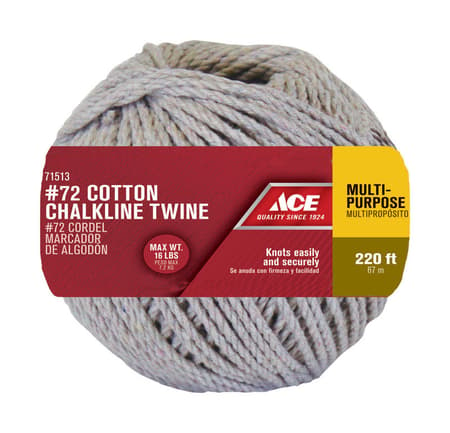 Ace 9/64 in. D X 48 ft. L Natural Braided Cotton Cord - Ace Hardware