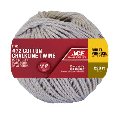 Ace 1/8 in. D X 220 ft. L Natural Twisted Cotton Cord Ace 1/8 in. D X 220 ft. L Natural Twisted Cotton Cord