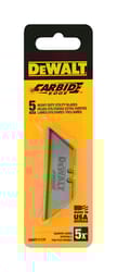 DeWalt Carbide Edge Steel Heavy Duty Utility Blade 2-1/2 in. L 5 pc