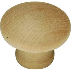 Hickory Hardware Natural Woodcraft Transitional Round Cabinet Knob 2 in. D 1 in. Unfinished 1 pk