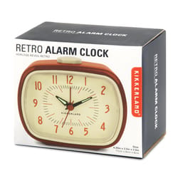 Kikkerland Design 4 in. Red Alarm Clock Analog Battery Operated