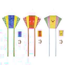 Kikkerland Kidoki Funny Faces Pocket Kites Assorted