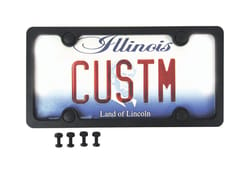 Custom Accessories Black ABS License Plate Frame