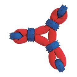 Chomper Gladiator Blue/Red Tuff Nylon Triangle Tug Nylon/Rubber Dog Toy Large
