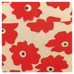 Mu Kitchen 2 pocket Red Cotton Poppy Bibb Apron